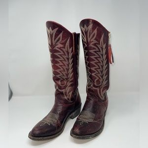 PRE-LOVED Old Gringo Burgundy Western Boots - size 8